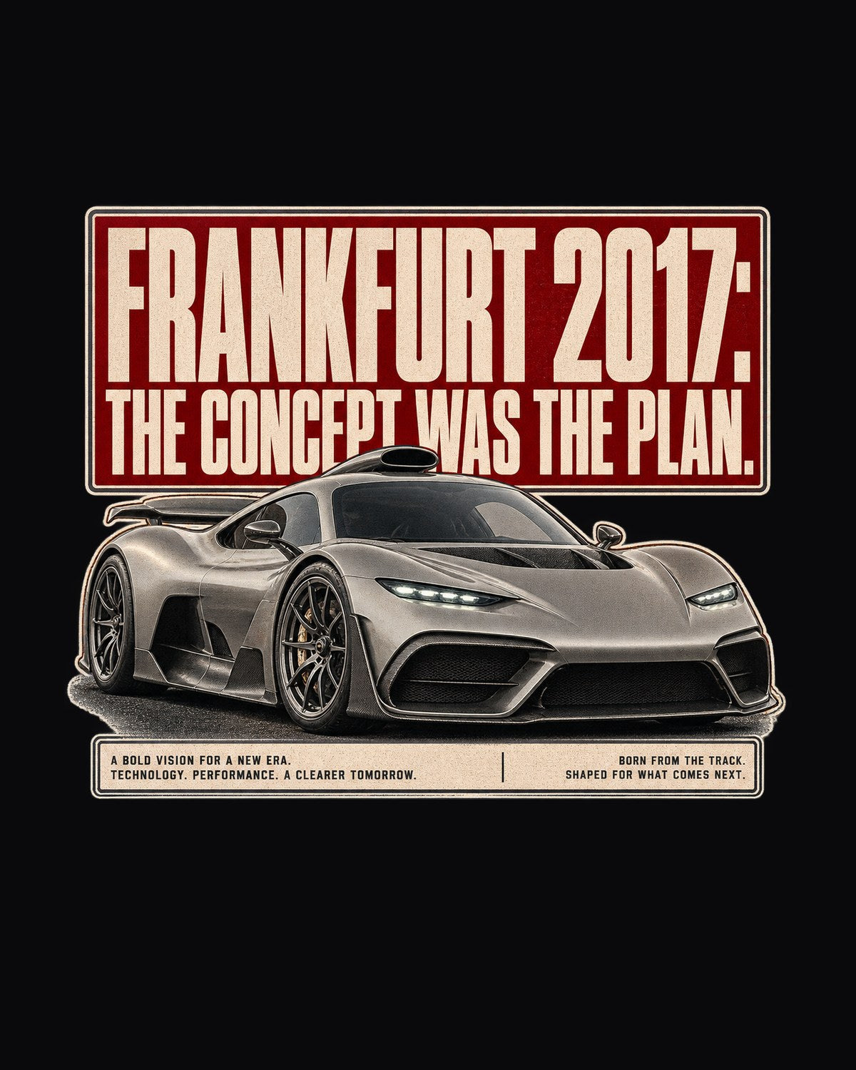 Mercedes-AMG Project One Concept 2017 Frankfurt Debut Headline Tee design only