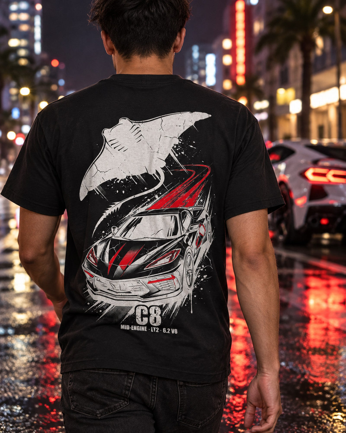 C8 Corvette Manta T-Shirt worn hero