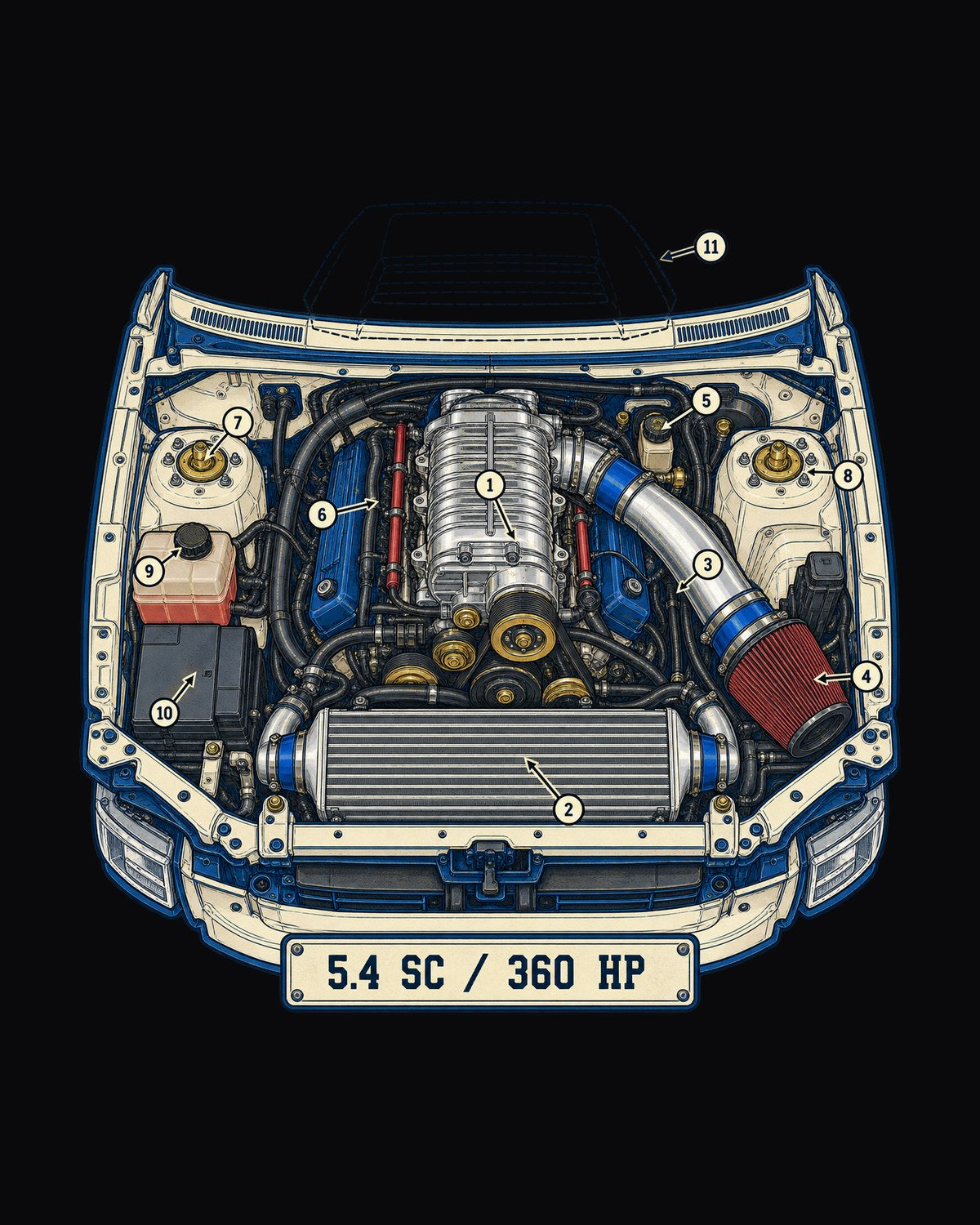 Ford F-150 SVT Lightning 1999-2004 Patent Drawing Tee design only