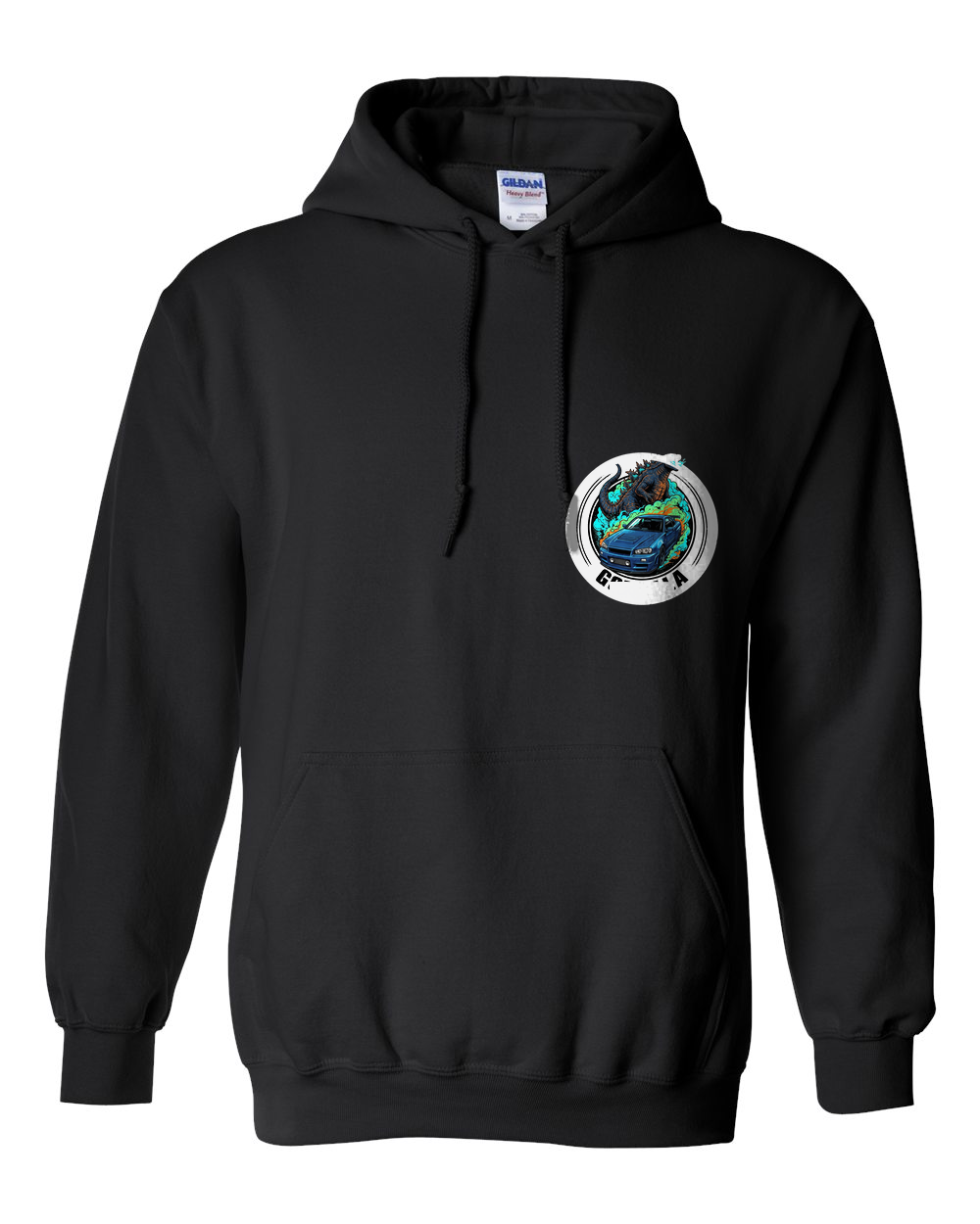 Pull Over Hoodie Black front