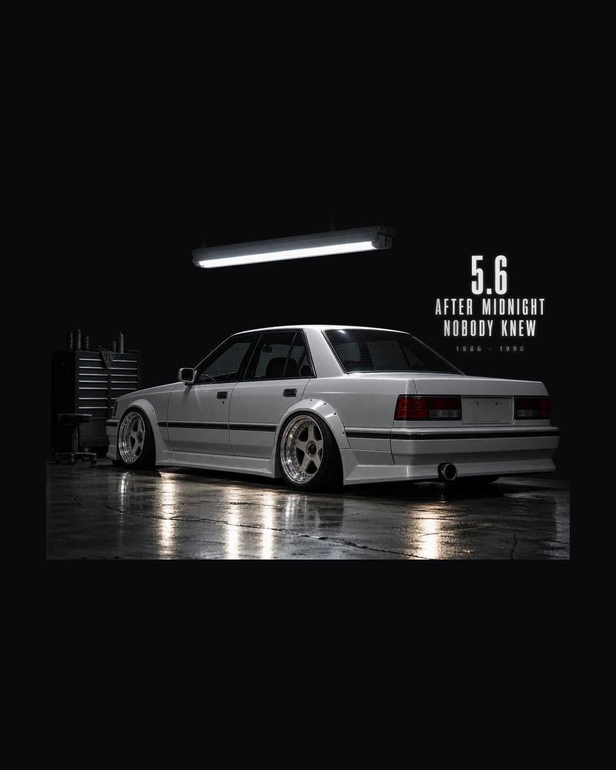 After Midnight W124 300E 5.6 Hammer Garage Night Car Tee design only