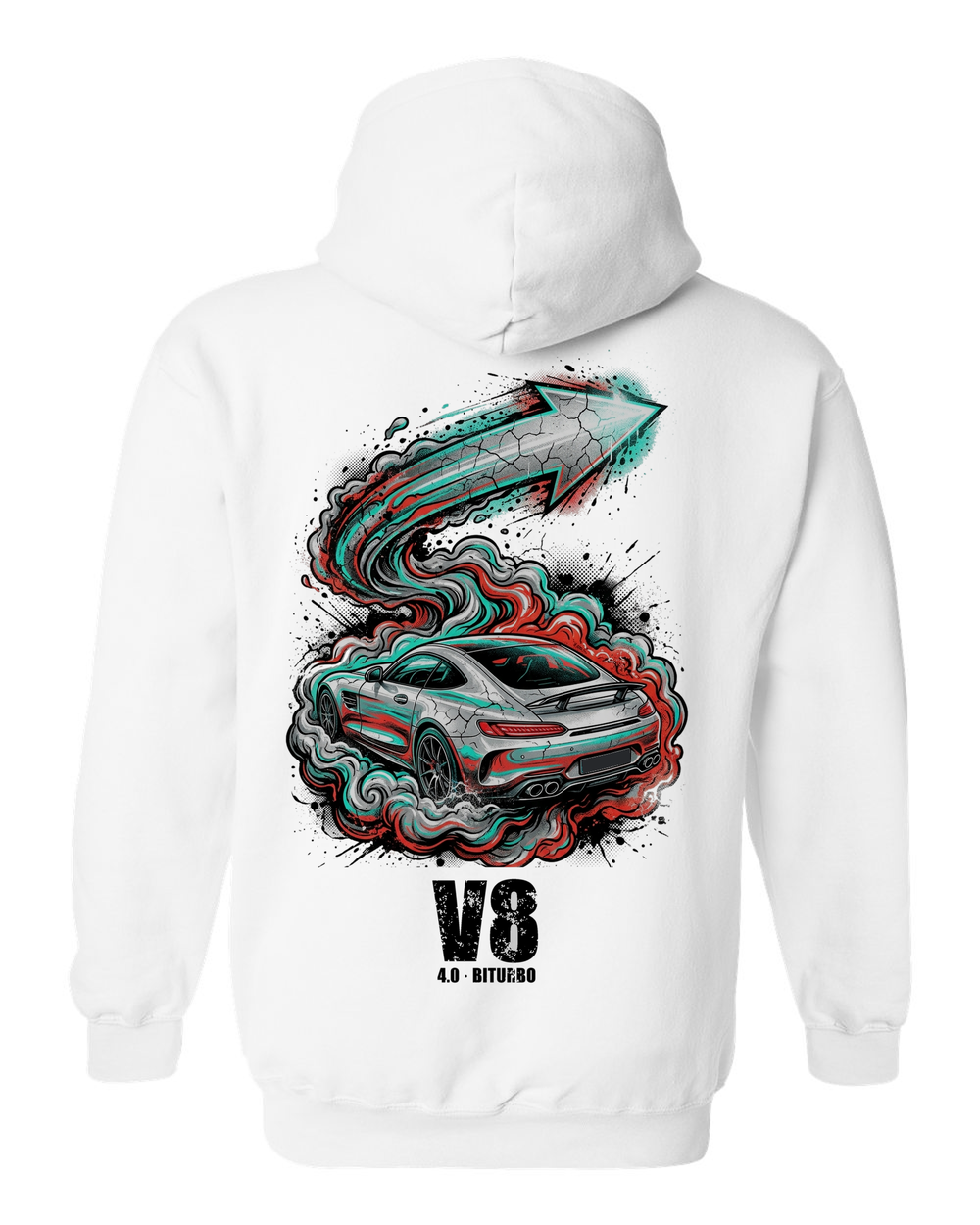 Pull Over Hoodie White back