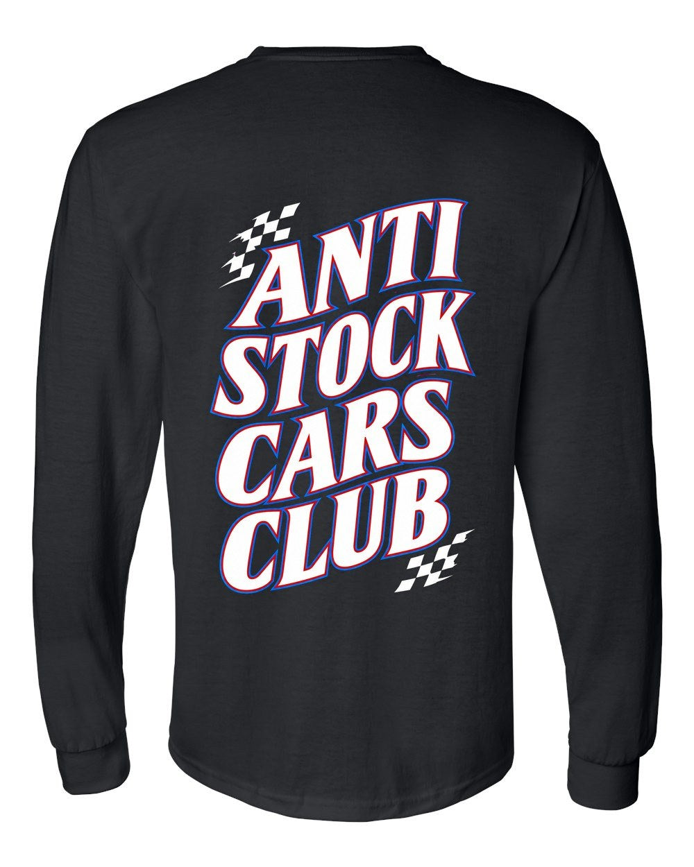 Anti Stock Cars Club Racing Sponsor Stack Long Sleeve Black back