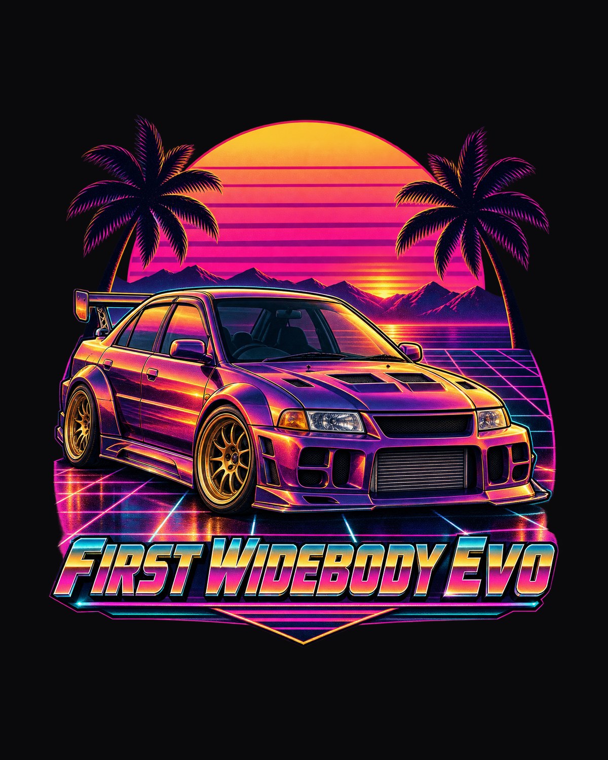 Mitsubishi Lancer Evolution X CZ4A Engine Cutaway Shirt design only
