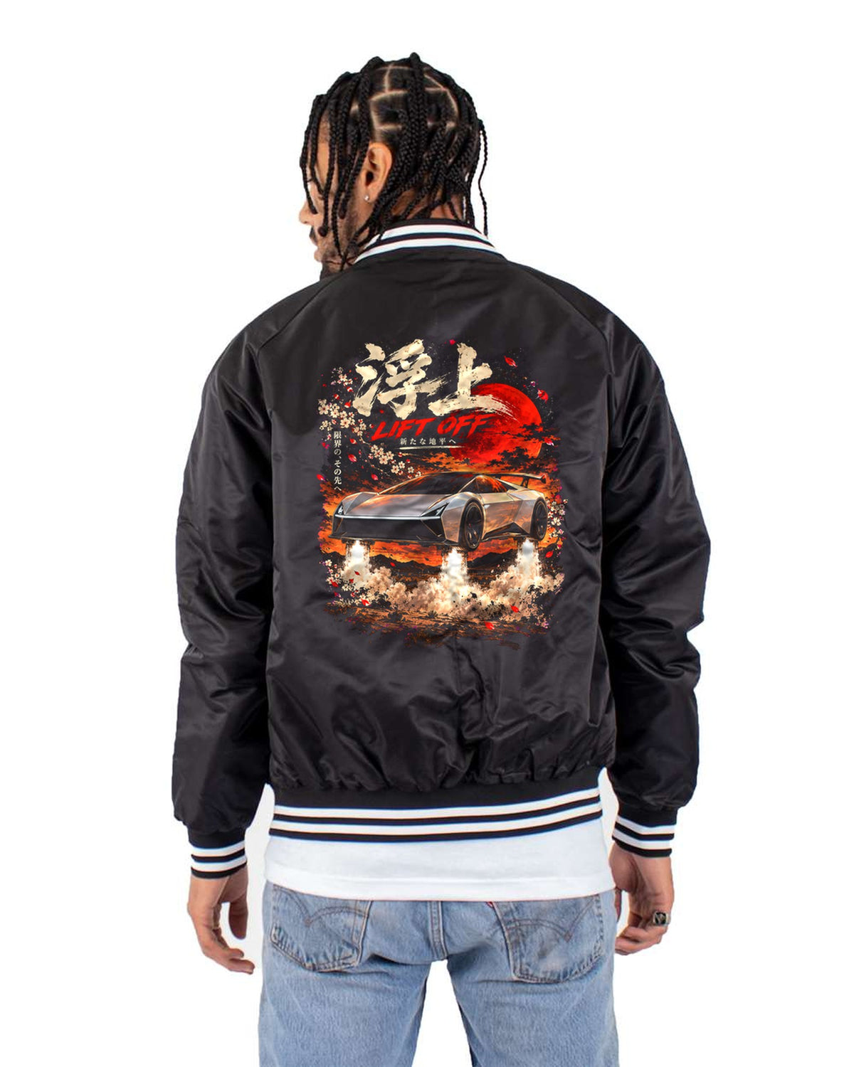 Tesla Roadster 2026 Lift Off Shirt, Hoodie & More Bomber Jacket Black back