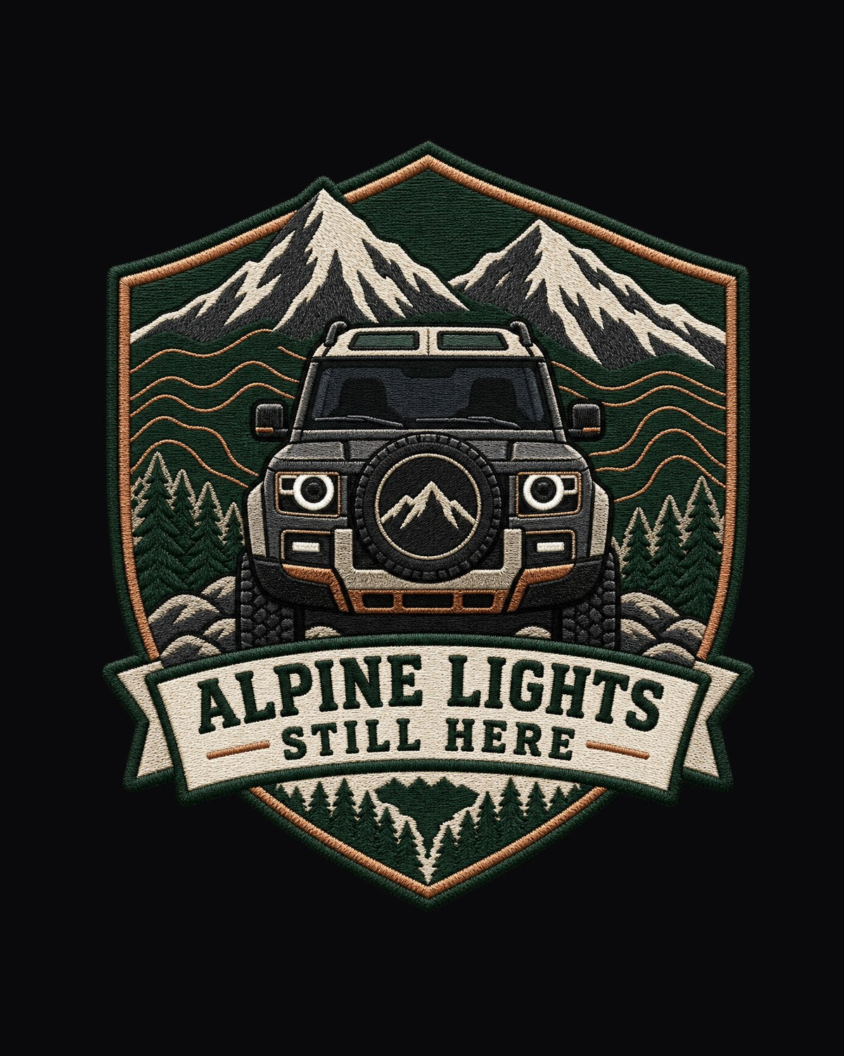 Land Rover Defender L663 Alpine Window Shield Crest Shirt design only
