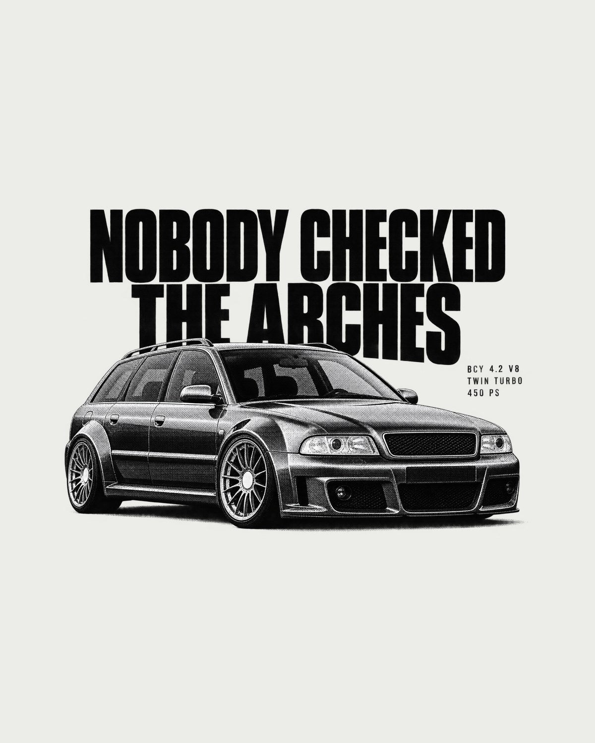 Audi RS6 Avant C5 4B Halftone Shirt, Wagon Lover Gift design only