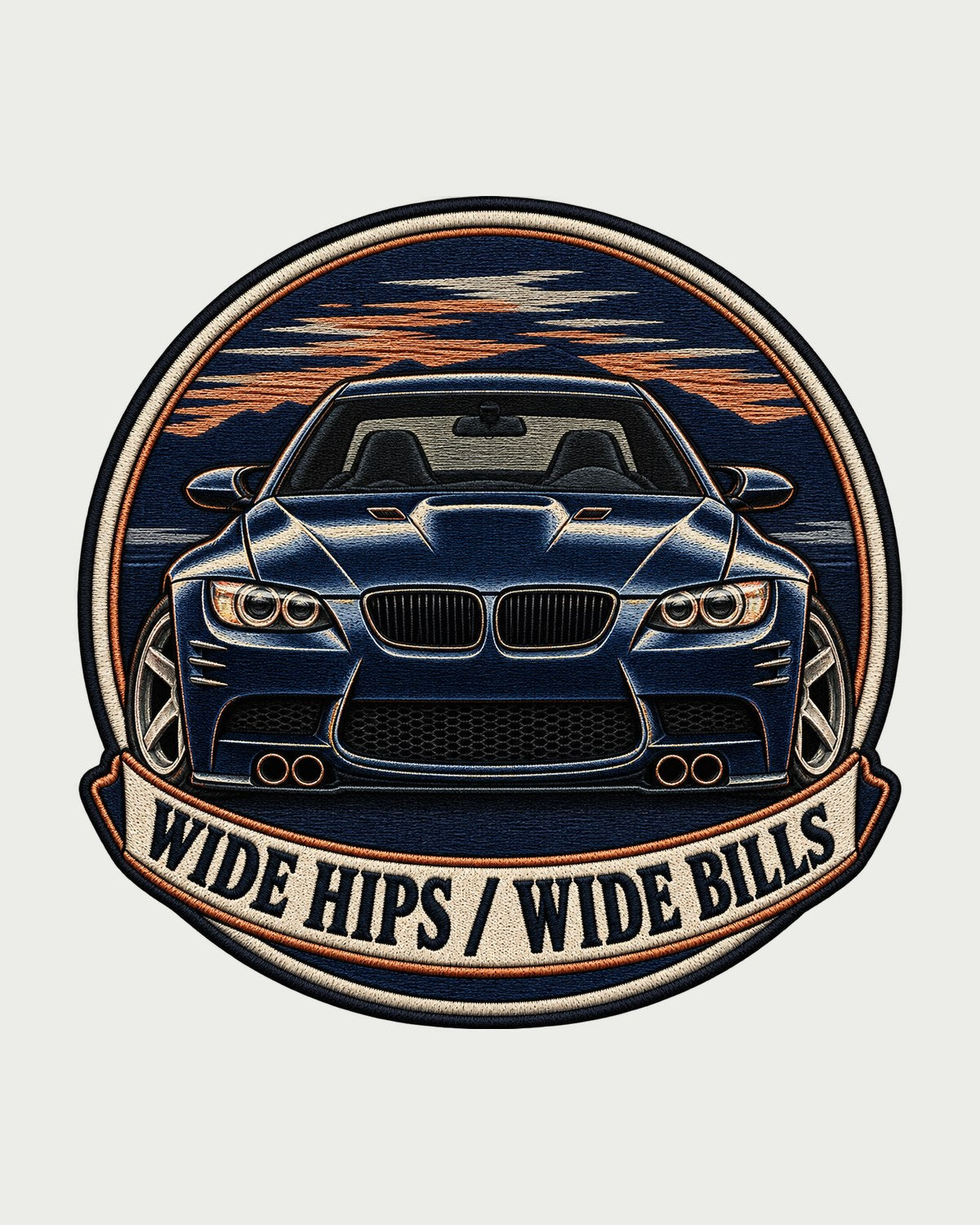 BMW E92 M3 Wide Hips Crest Shirt, Wide Bills Joke design only