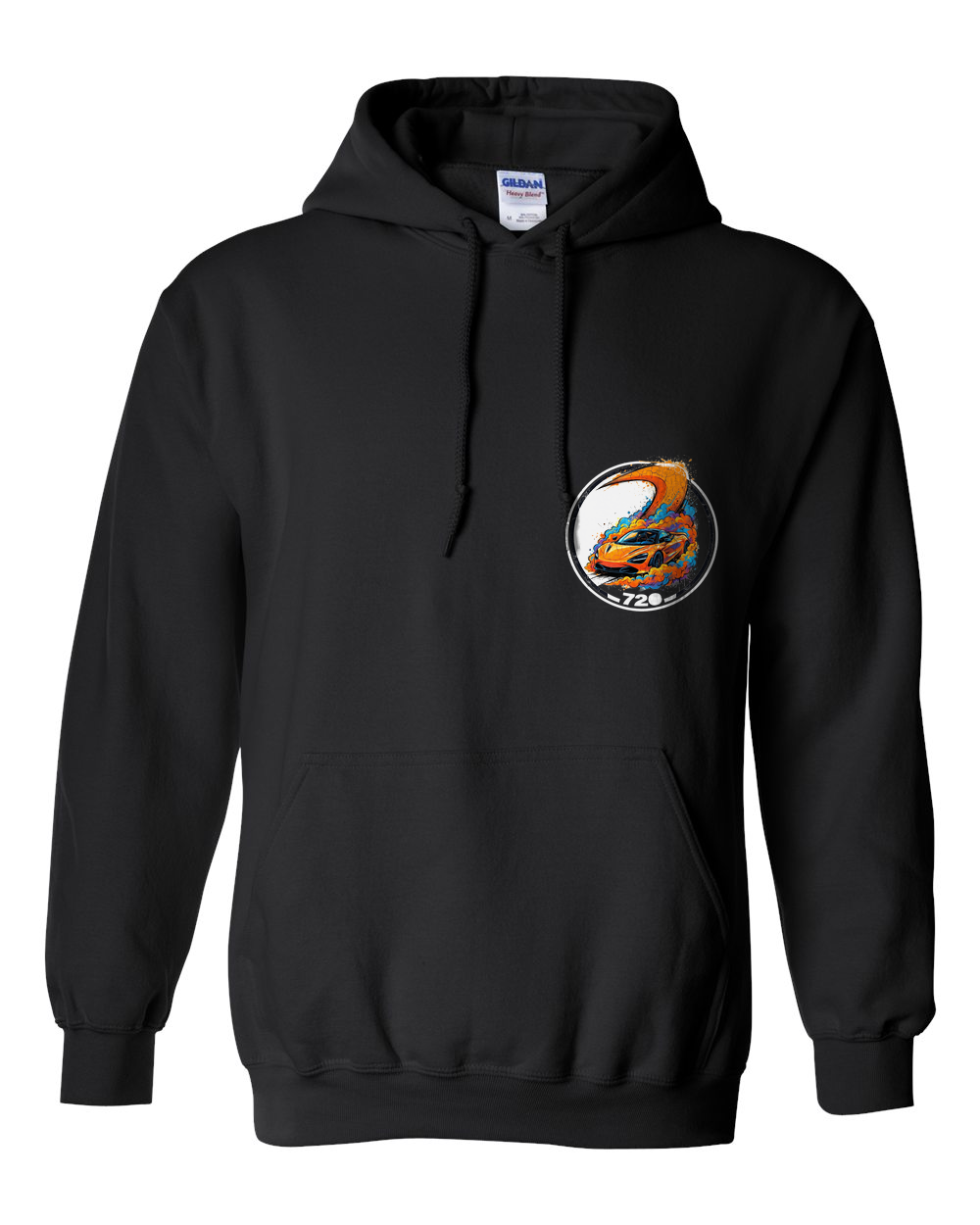 Pull Over Hoodie Black front