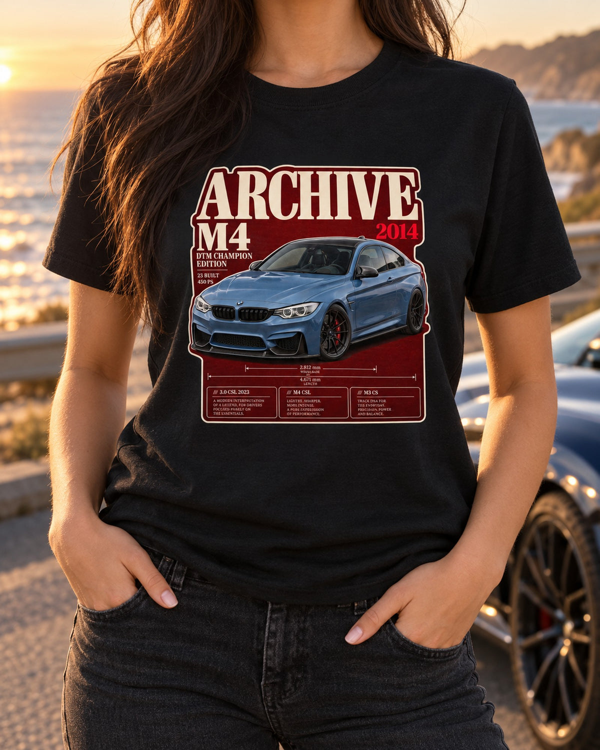 BMW M4 DTM Champion Edition Archive Panel Shirt T-Shirt Black worn hero