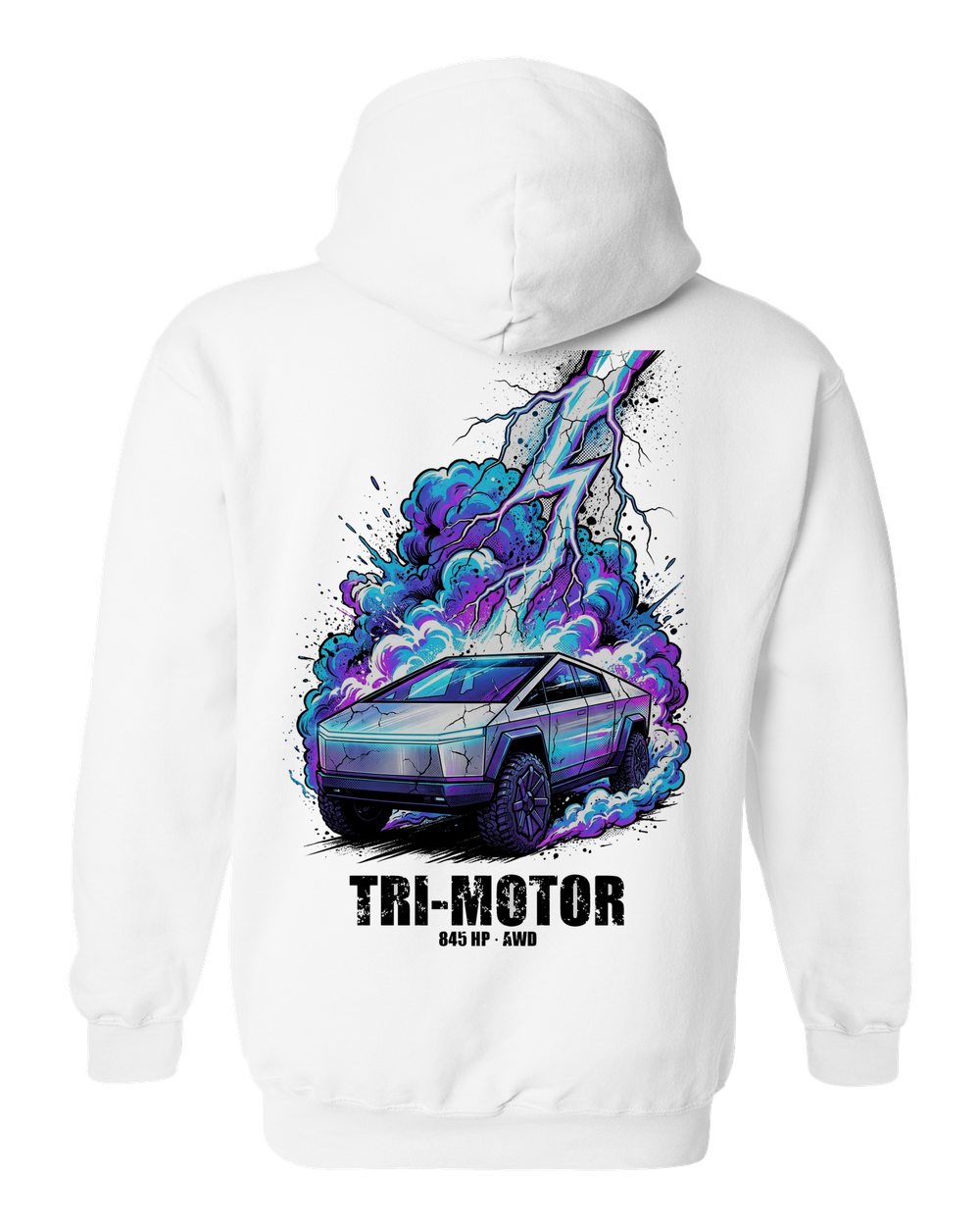 Pull Over Hoodie White back