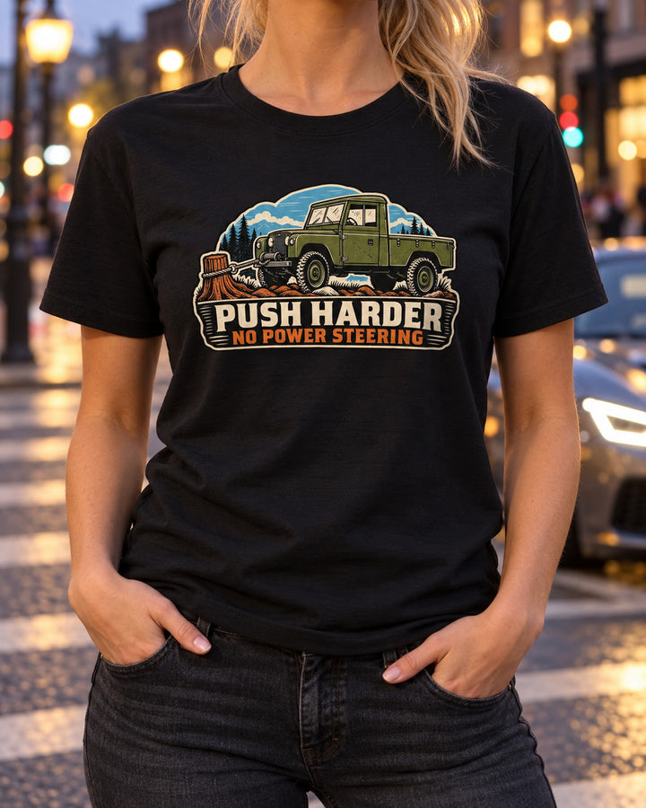 Dodge Power Wagon WM300 Flat Fender Winch Linocut Shirt T-Shirt Black worn hero