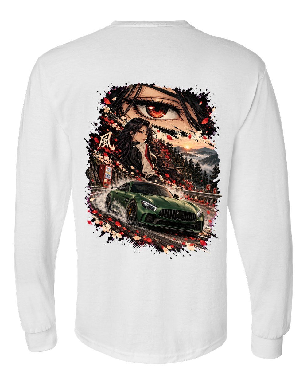 Mercedes-AMG GT R Anime Girl Long Sleeve White back