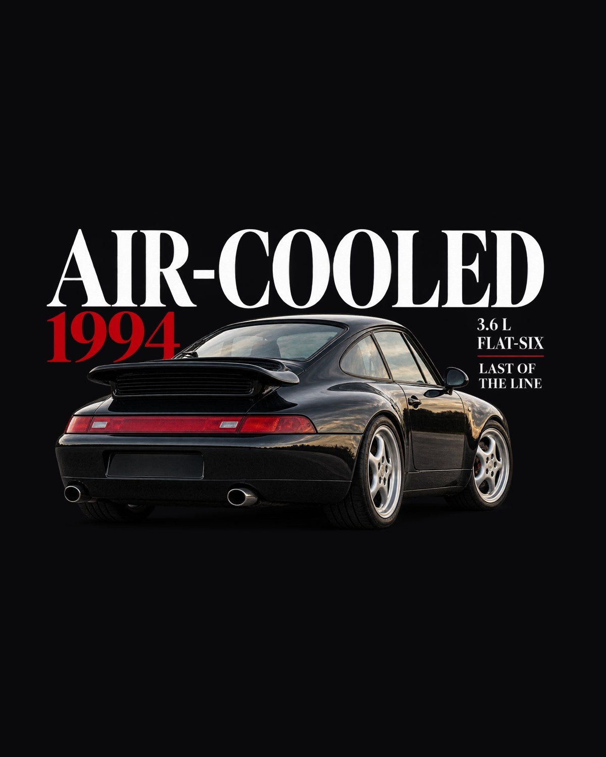 Porsche 911 993 Air-Cooled Carrera Editorial Shirt design only