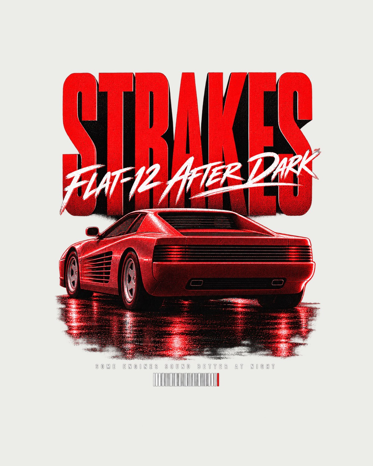 Ferrari Testarossa F110 Strakes After Dark Poster Tee design only
