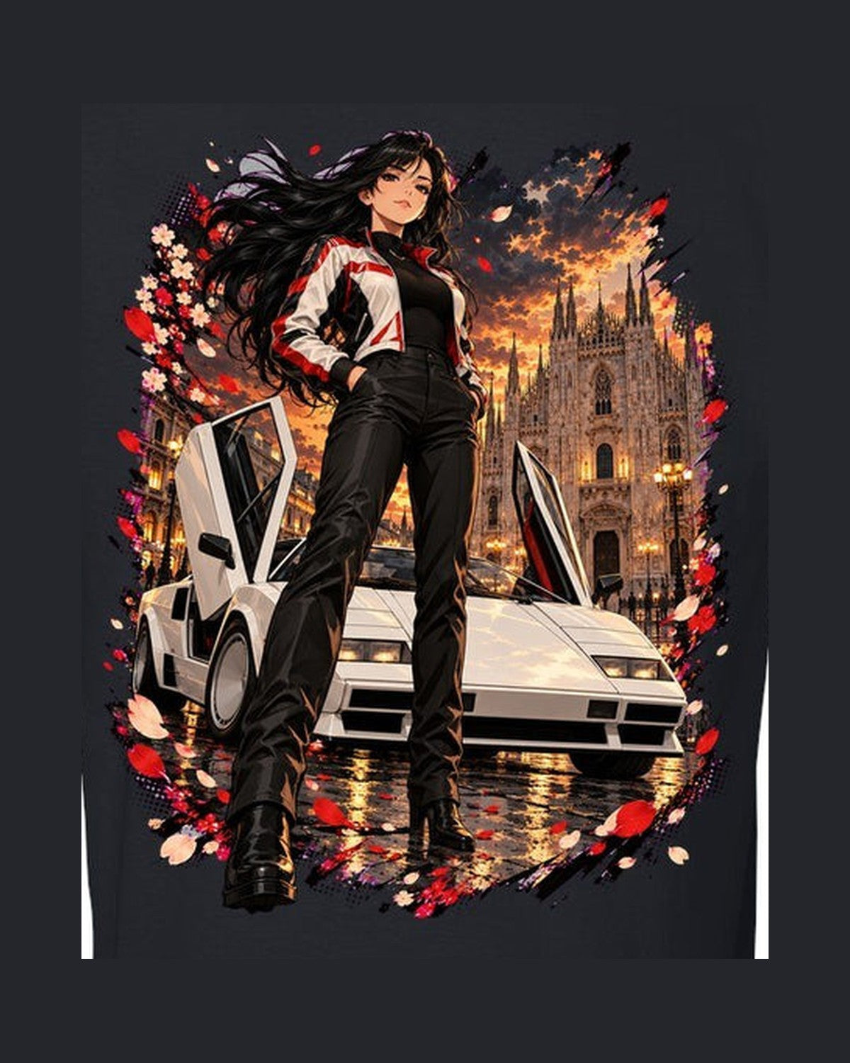 Lamborghini Countach Anime Girl Shirt, Hoodie & More design only