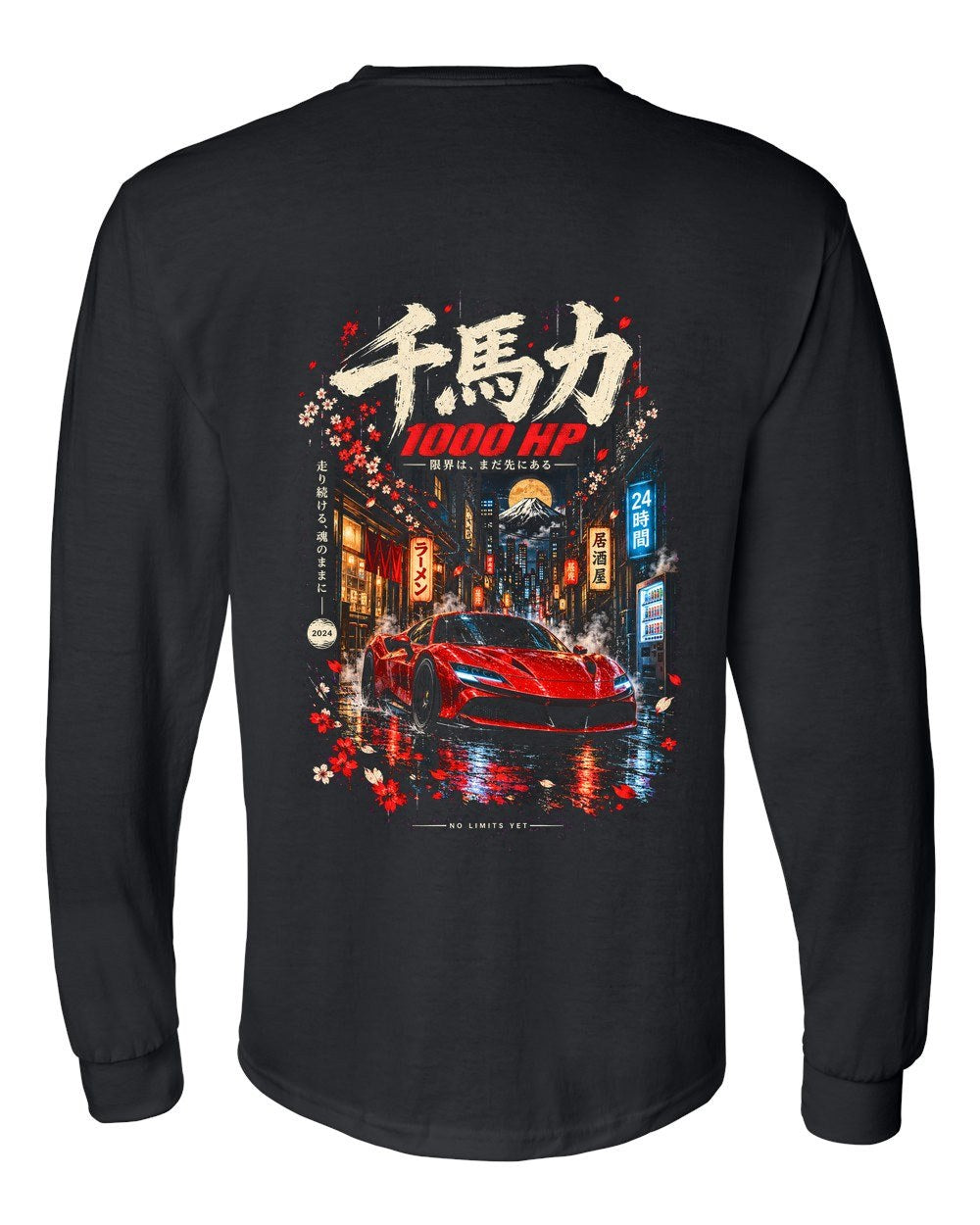 Ferrari SF90 Long Sleeve Black back