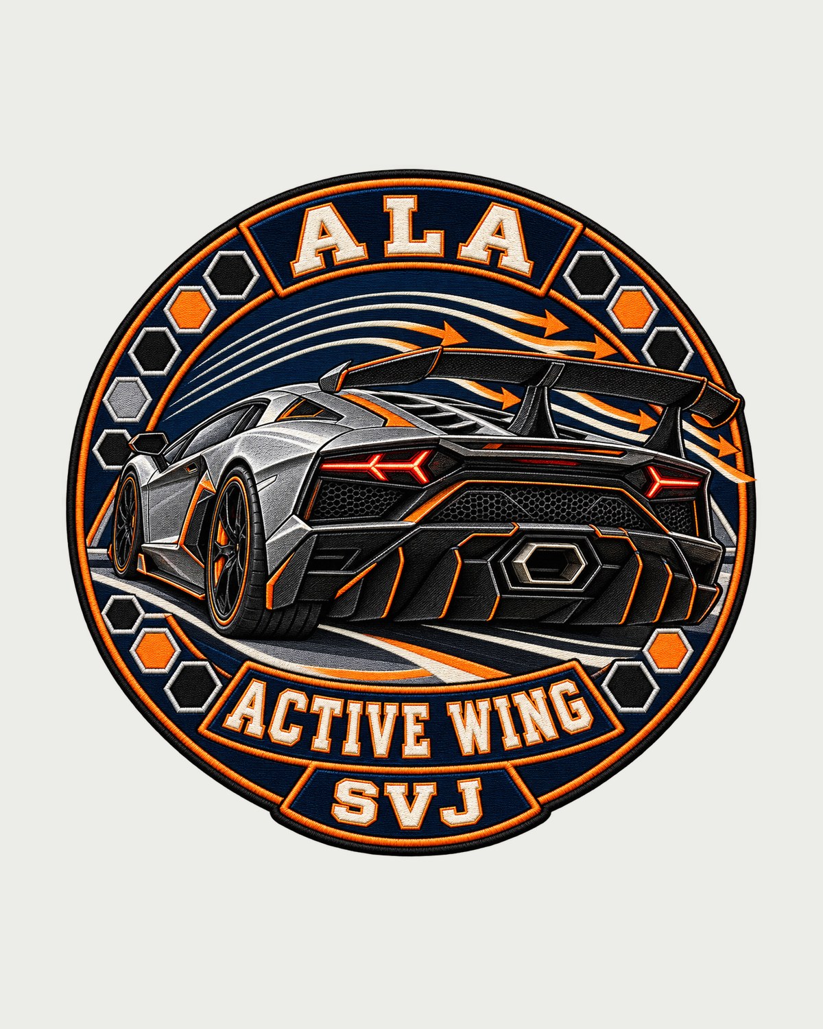 Aventador SVJ LP770-4 ALA Active Wing Round Crest Shirt design only
