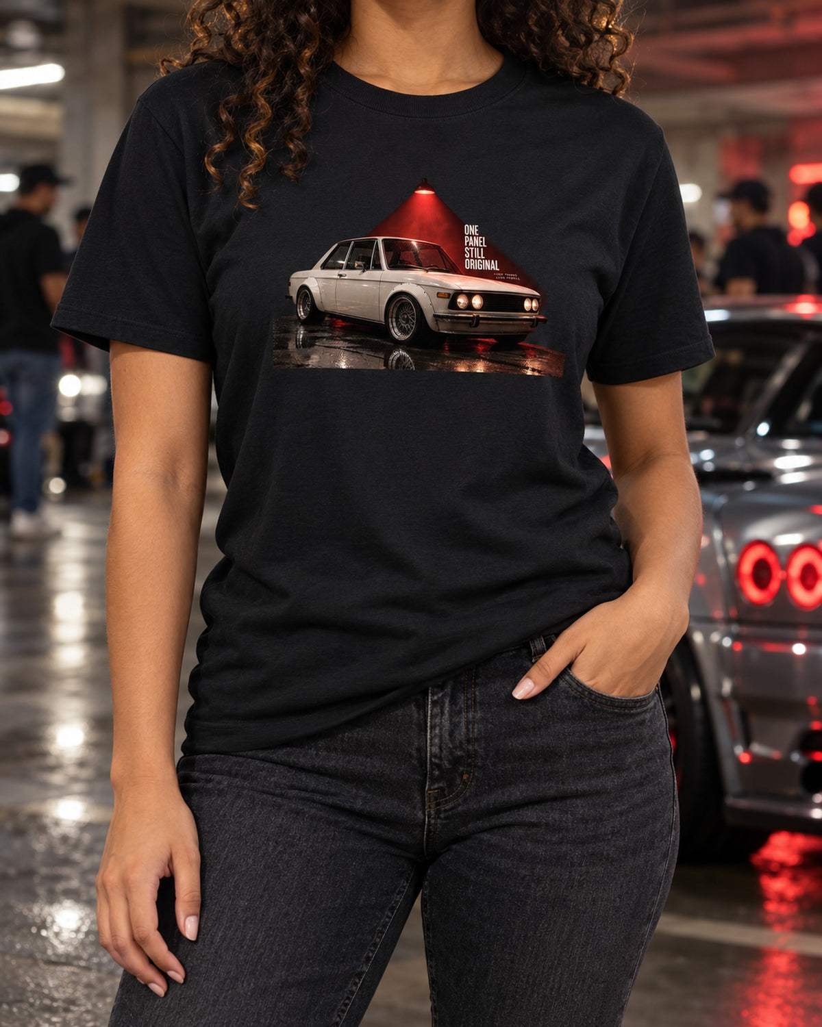 BMW E30 M3 Original Paint Garage Night Shirt, Car Guy Gift T-Shirt Black worn hero