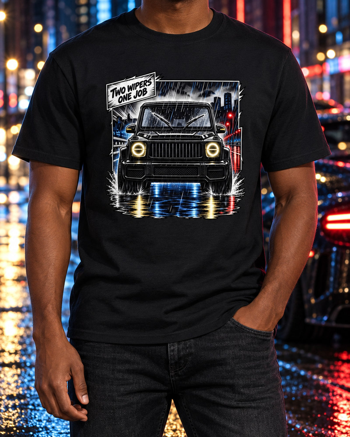 Mercedes G-Class W463 3 Lockers 4x4 Round Enamel Pin Crest Tee T-Shirt Black worn hero