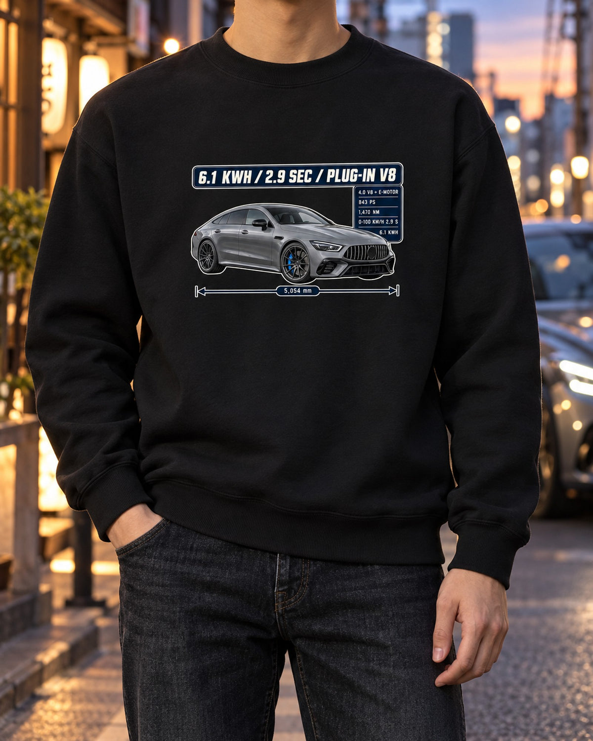 Mercedes-AMG GT 63 S E Performance 2022+ Spec Poster Hoodie or Tee Crewneck Black worn hero