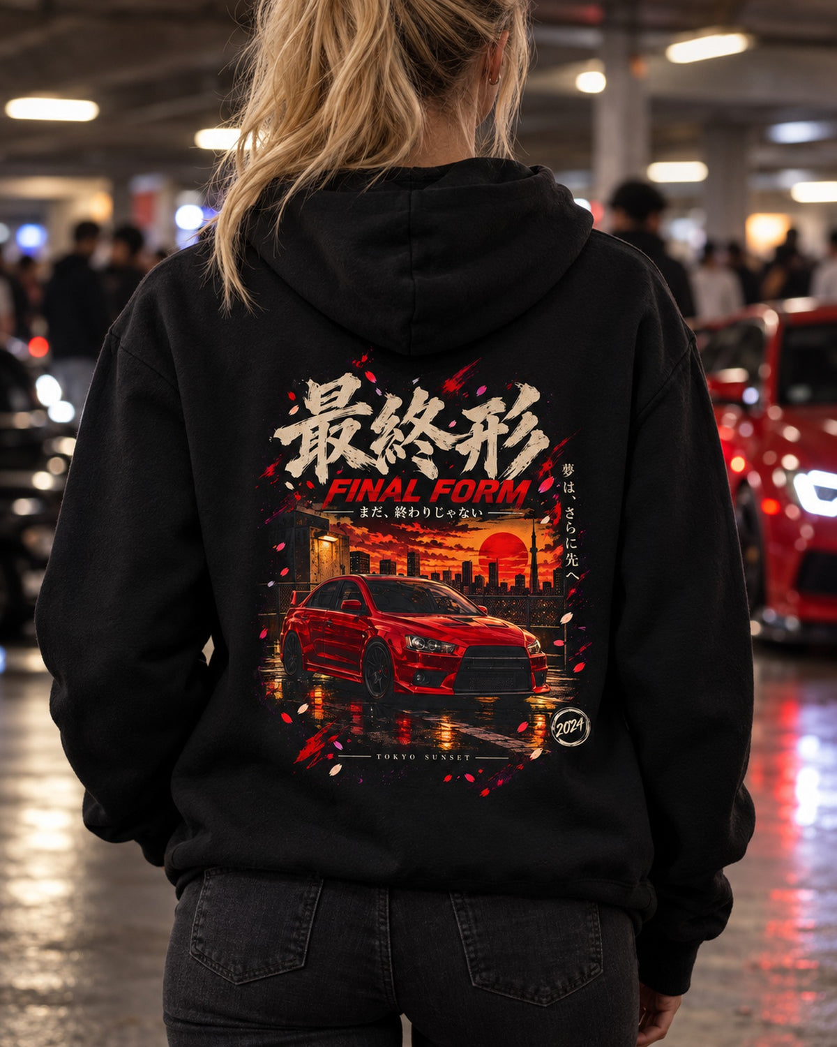 Mitsubishi Lancer Evo X Final Form Shirt, Hoodie & More Pull Over Hoodie Black worn hero