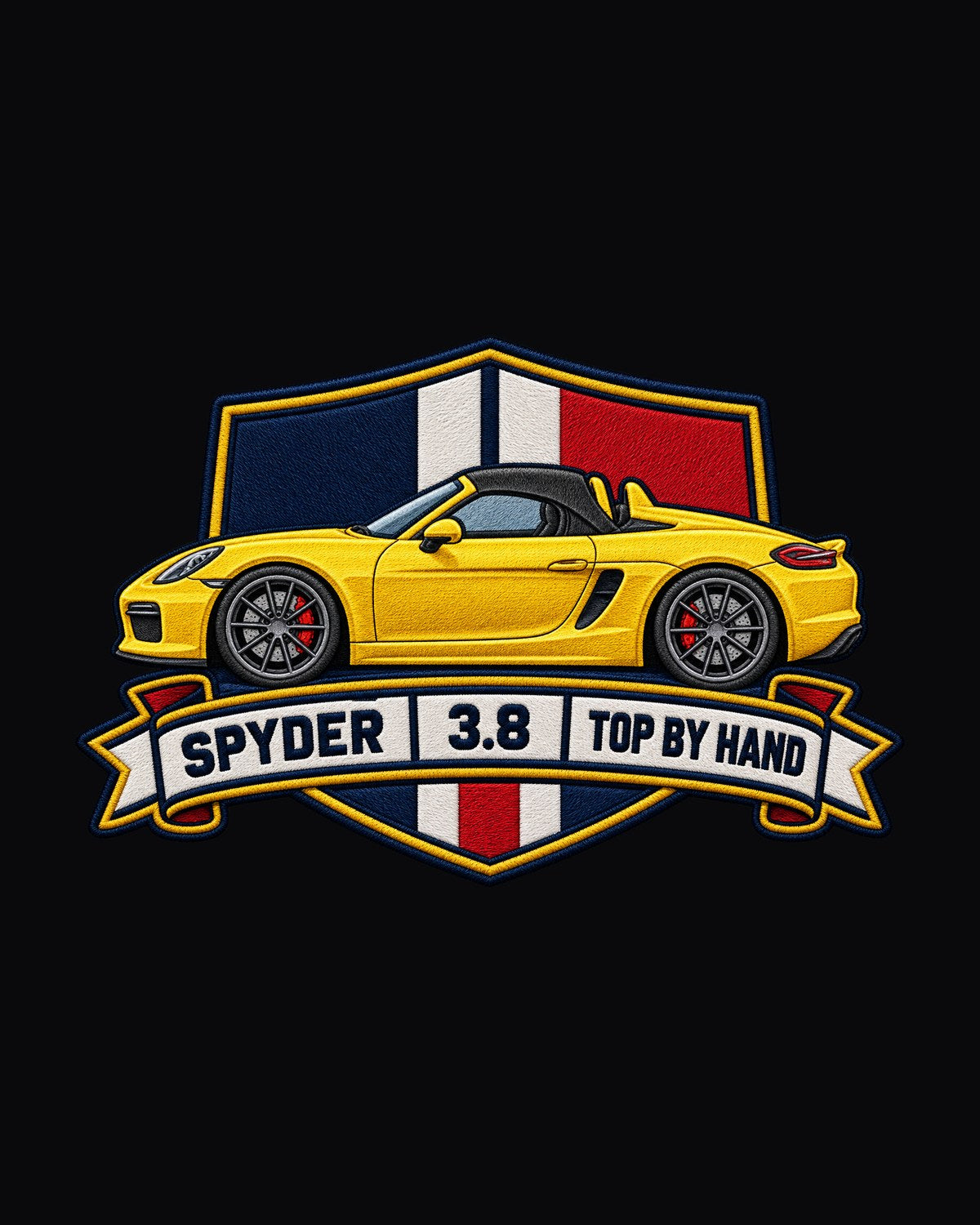 Porsche 981 Boxster Spyder Open-Top Crest Shirt, Car Guy Gift design only