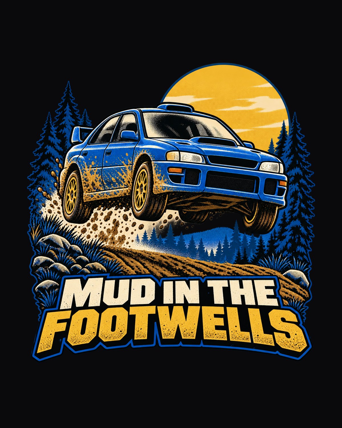 Subaru WRX STI GRB Hatchback Comic Pop-Art Shirt, EJ257 design only