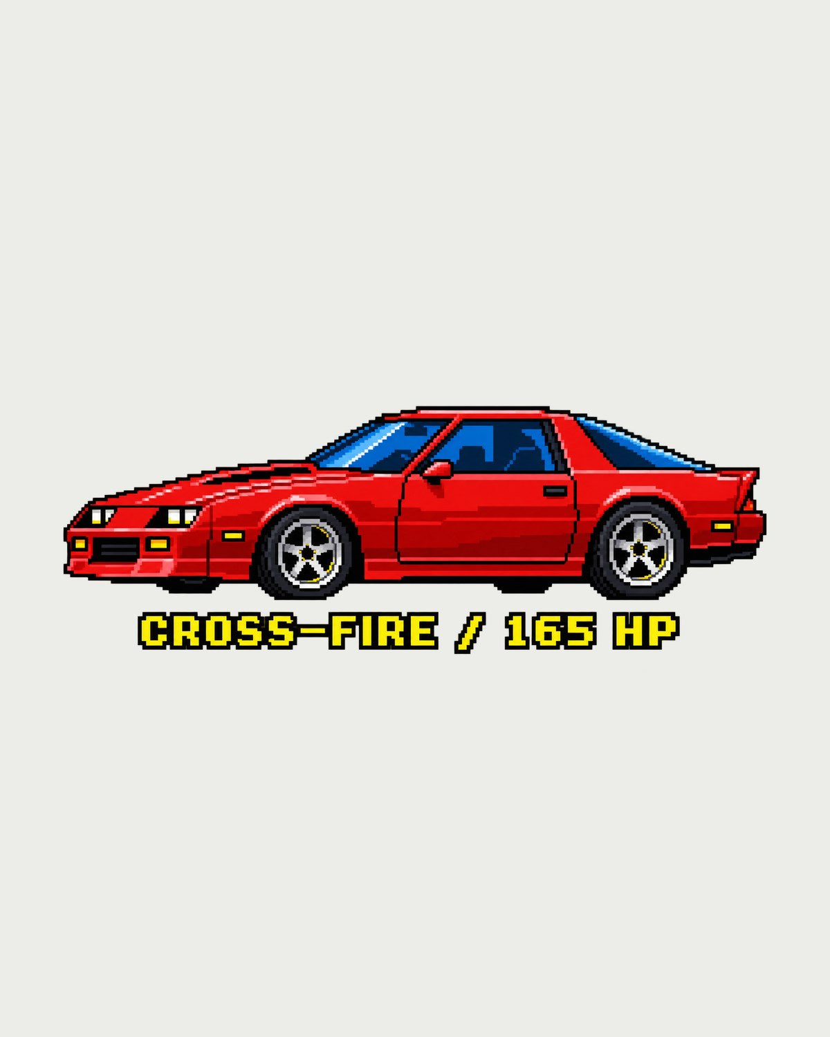 1982 Camaro Z28 Third-Gen Pixel Art Shirt, 165 HP Car Tee design only