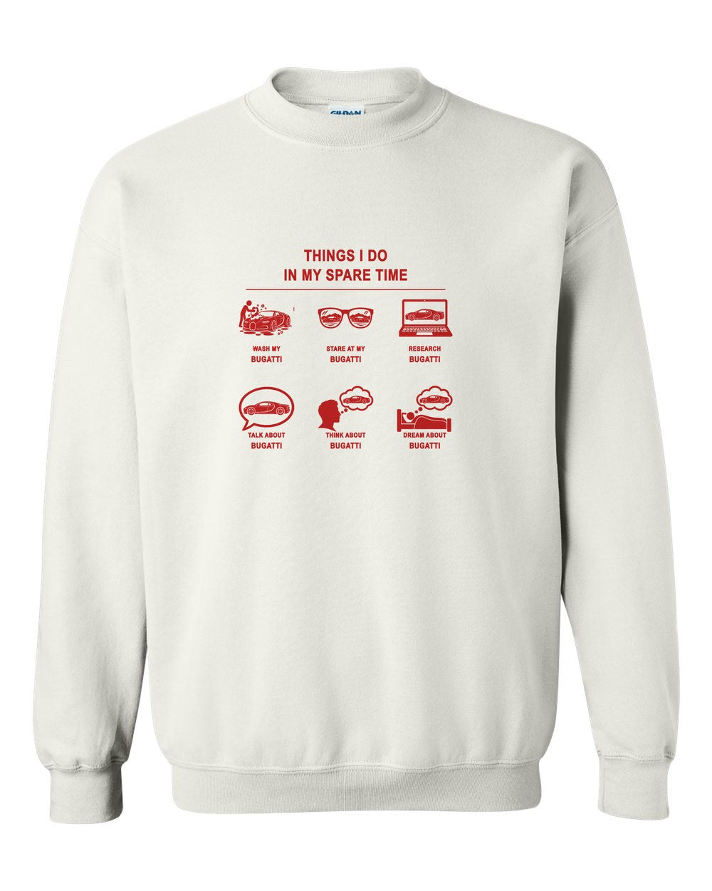 Bugatti Things I Do Crewneck White front
