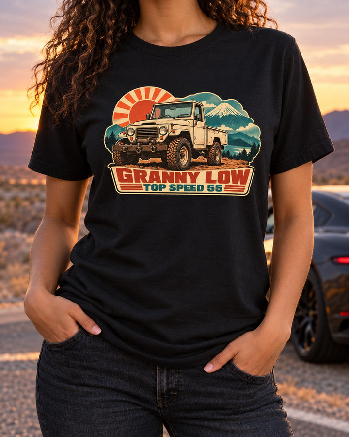 Retro Showa Ad Shirt, Dodge Power Wagon WM300 Flat Fender T-Shirt Black worn hero