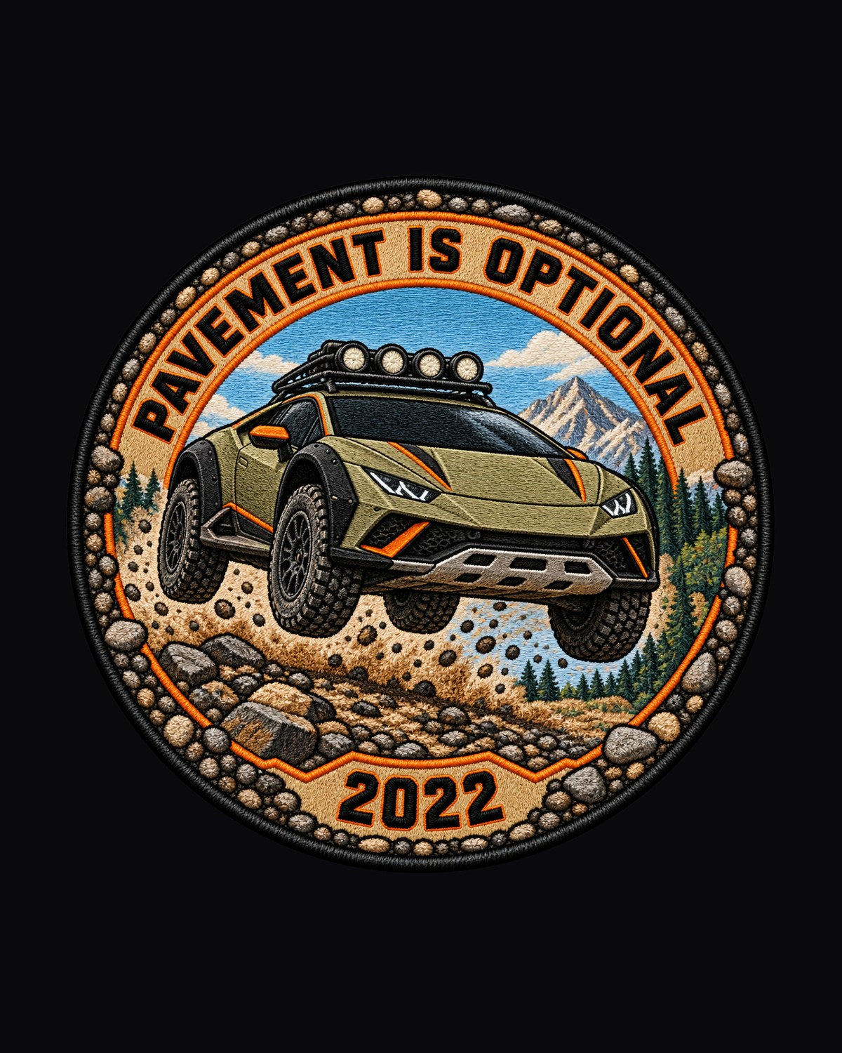 Huracan Sterrato LP610-4 Round Crest Shirt, Pavement Optional design only