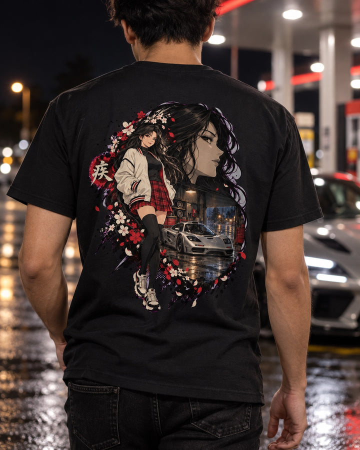 McLaren F1 Anime Girl Shirt, Hoodie & More T-Shirt Black worn hero