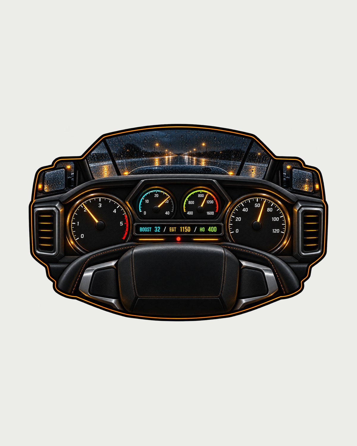 Ram HD 6.7 HO Gauge Cluster Night Shirt, Boost and EGT Print design only