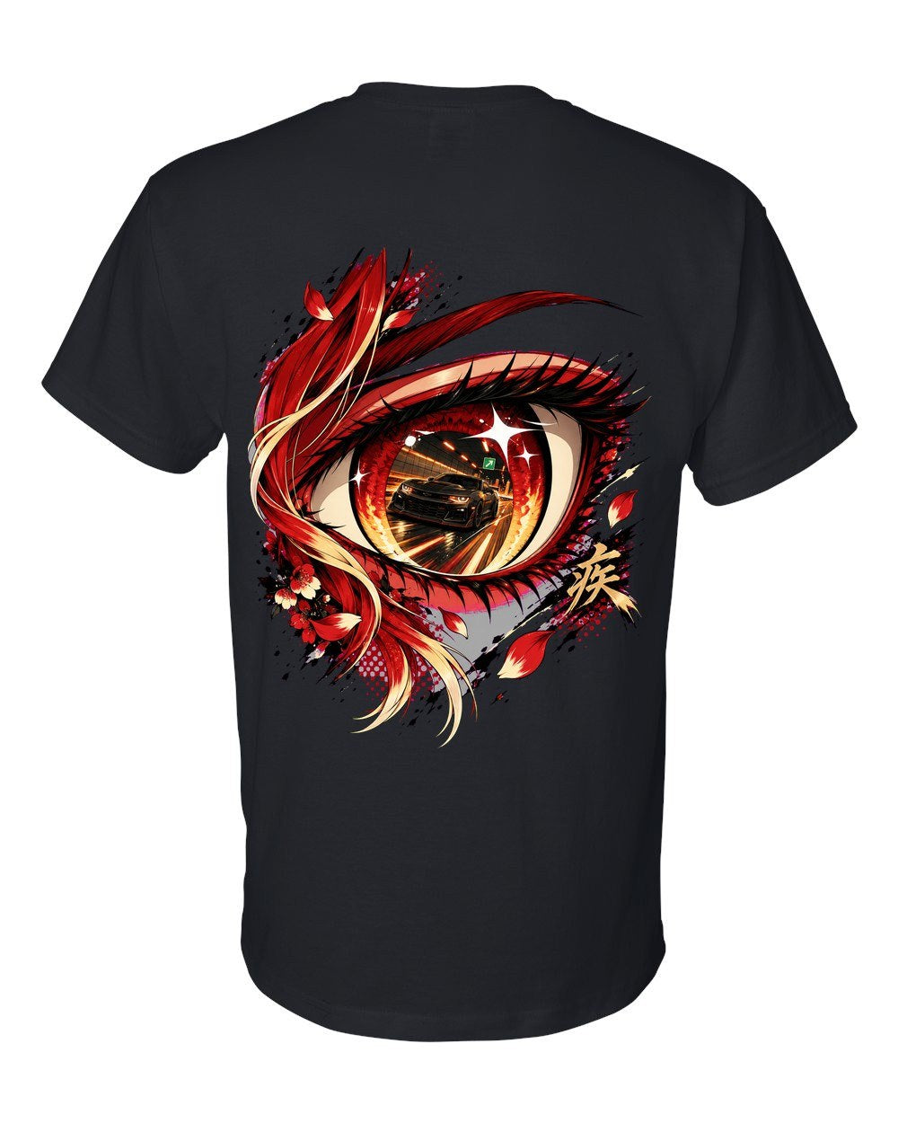 Chevrolet Camaro ZL1 1LE Anime Girl T-Shirt Black back