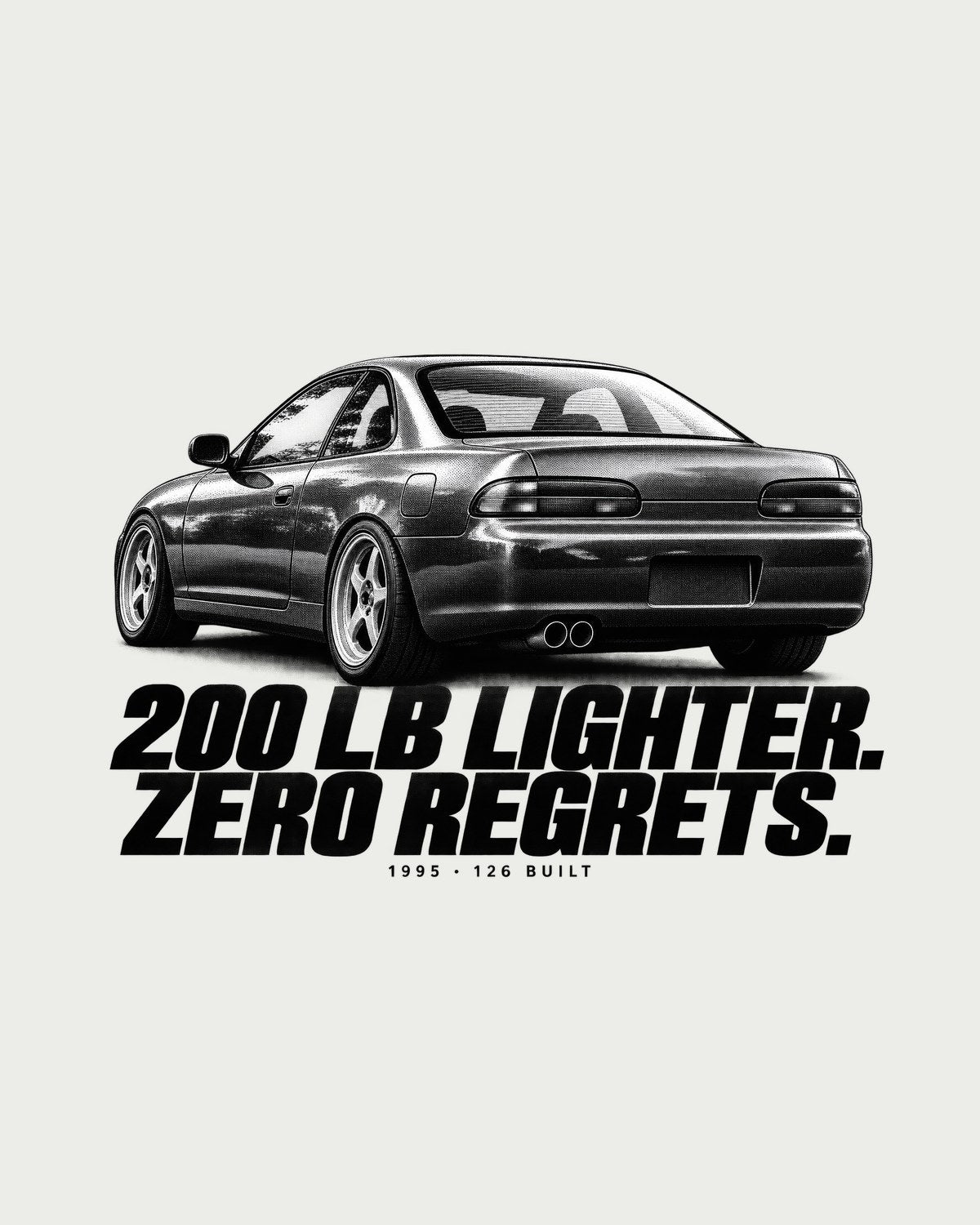 BMW E36 M3 Lightweight 1995 Halftone Shirt, 126 Built, US Car design only