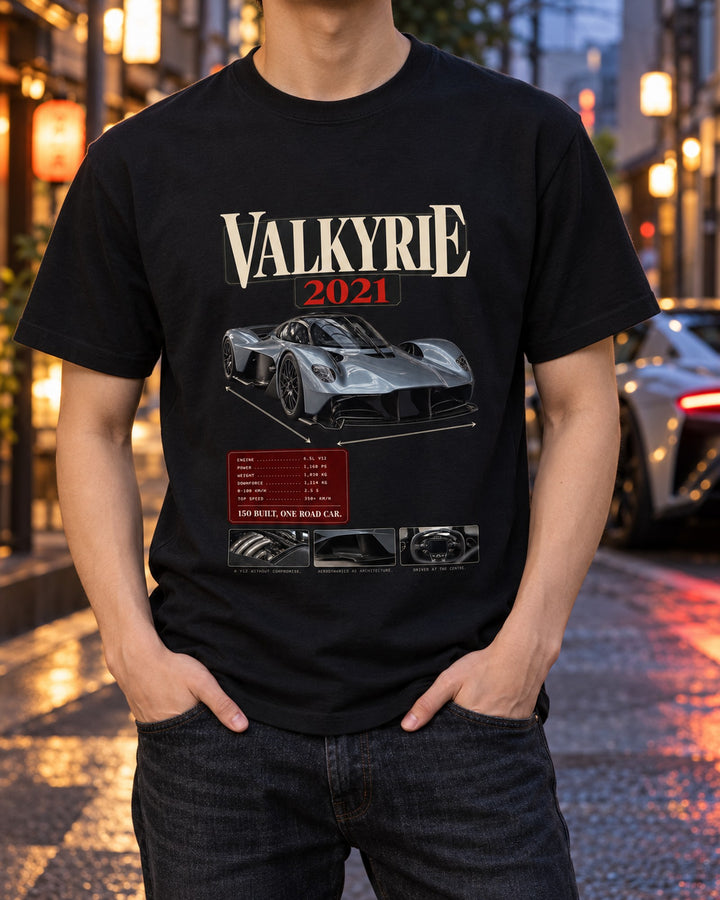Valkyrie 2021 Archive Panel Tee, 150 Built Aston Martin T-Shirt Black worn hero