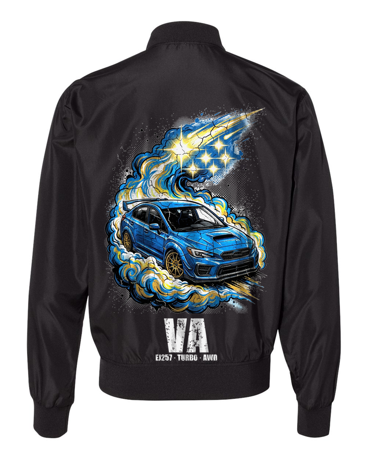 Subaru WRX STI Pleiades Bomber Jacket — Black back