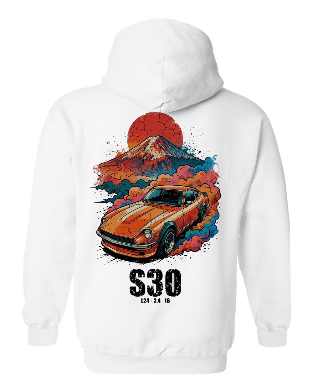 Pull Over Hoodie White back