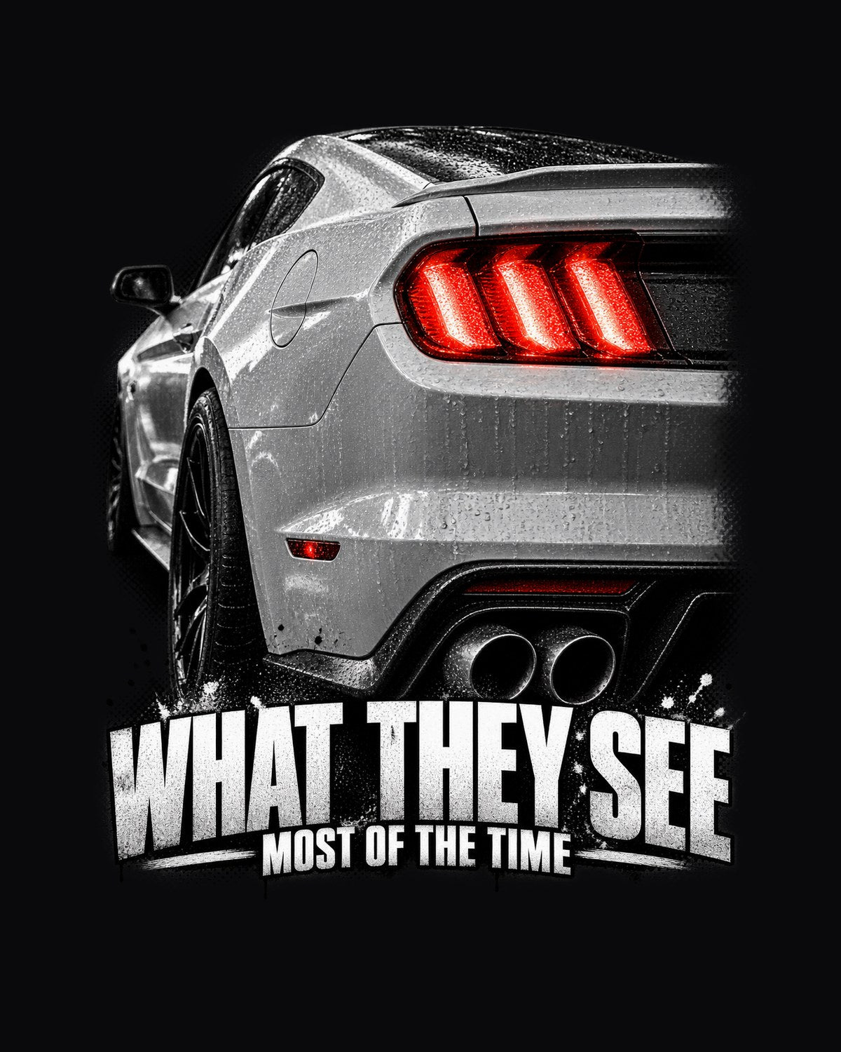 S550 Mustang GT Taillight Macro Tee, What They See design only