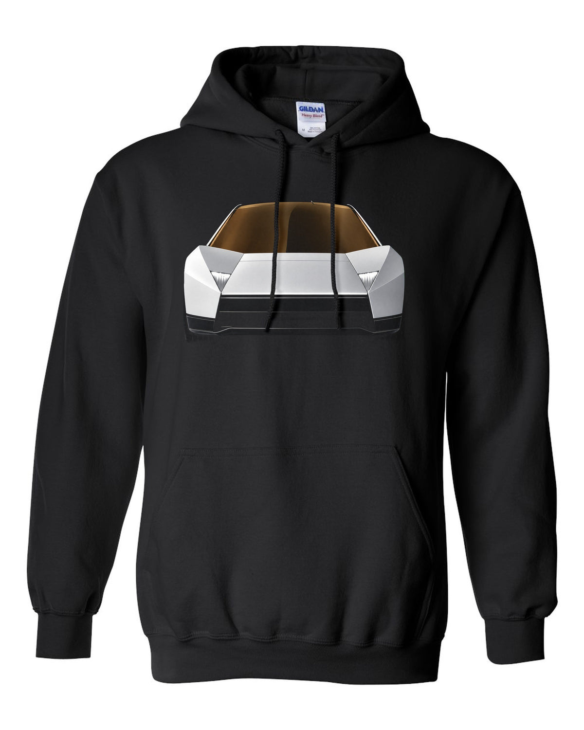 Tesla Roadster Light Bar Pull Over Hoodie Black front