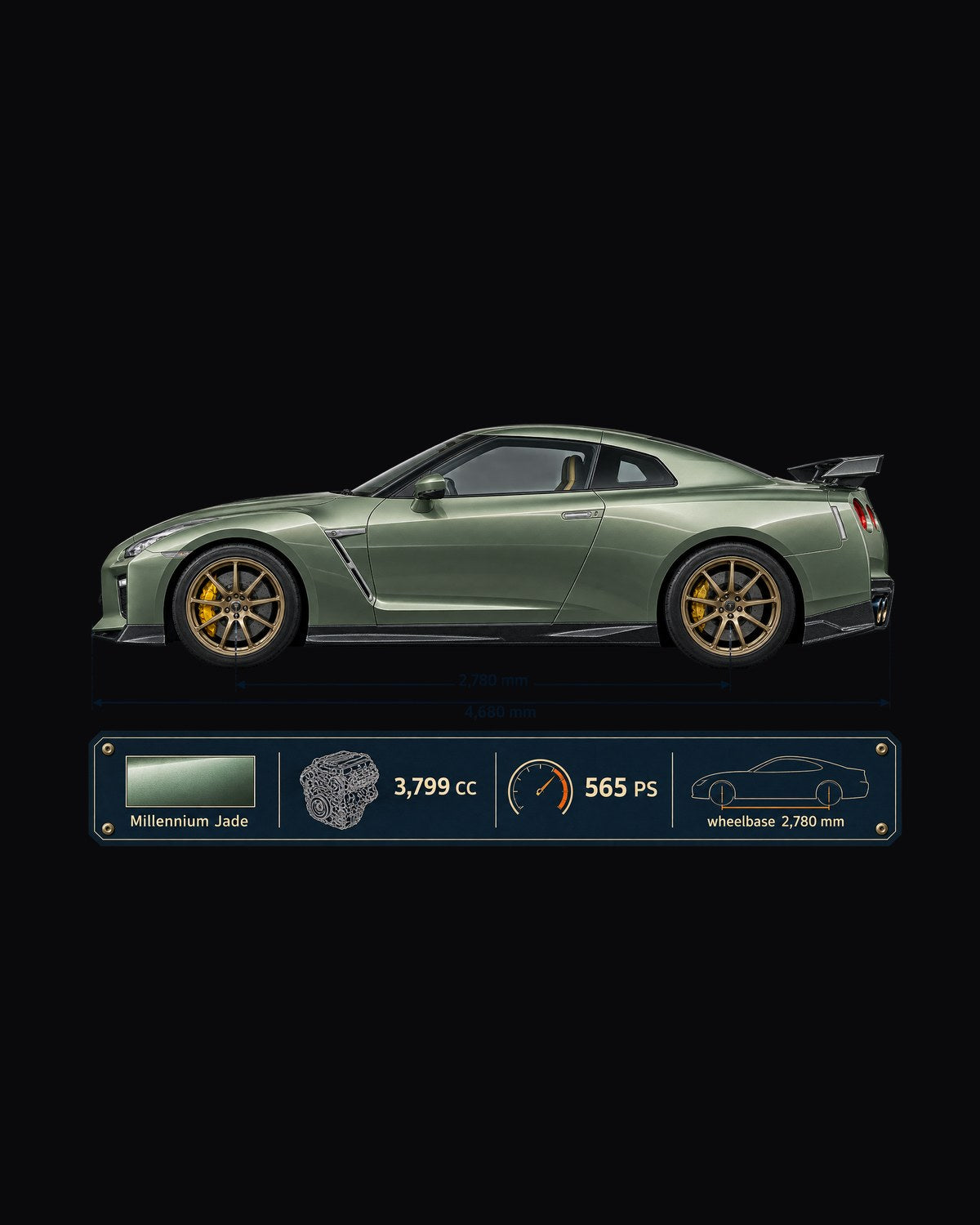 Nissan GT-R R35 T-spec Blueprint Shirt, 2024 Car Guy Tee design only