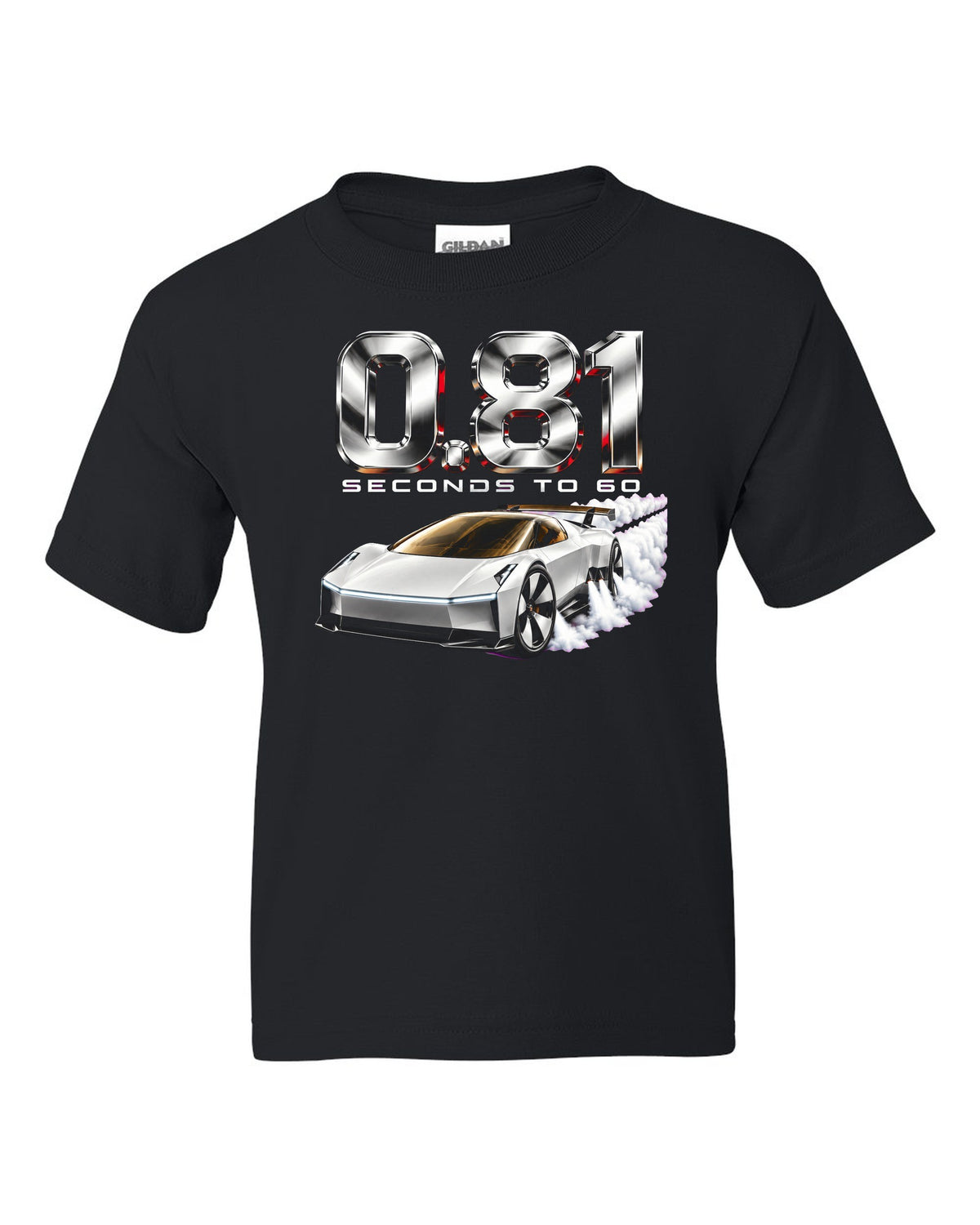 Tesla Roadster 0.81 Kids Tee Black front
