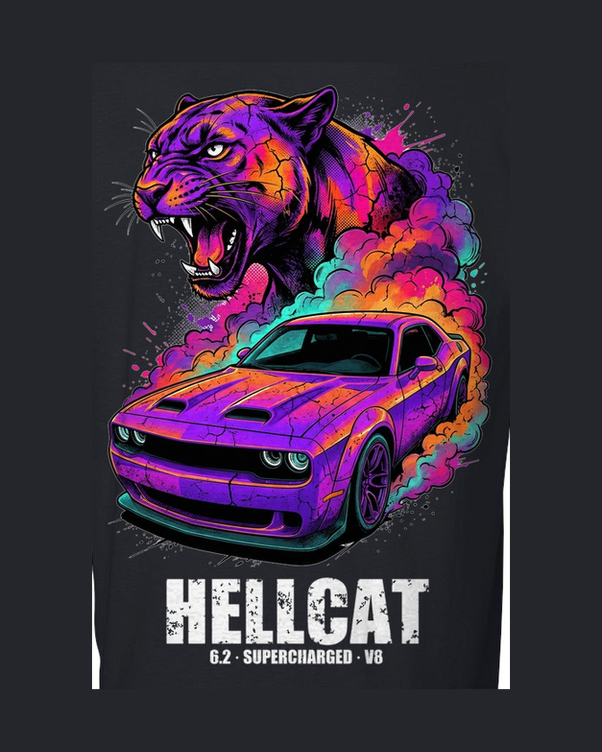 Dodge Challenger Hellcat T-Shirt design only