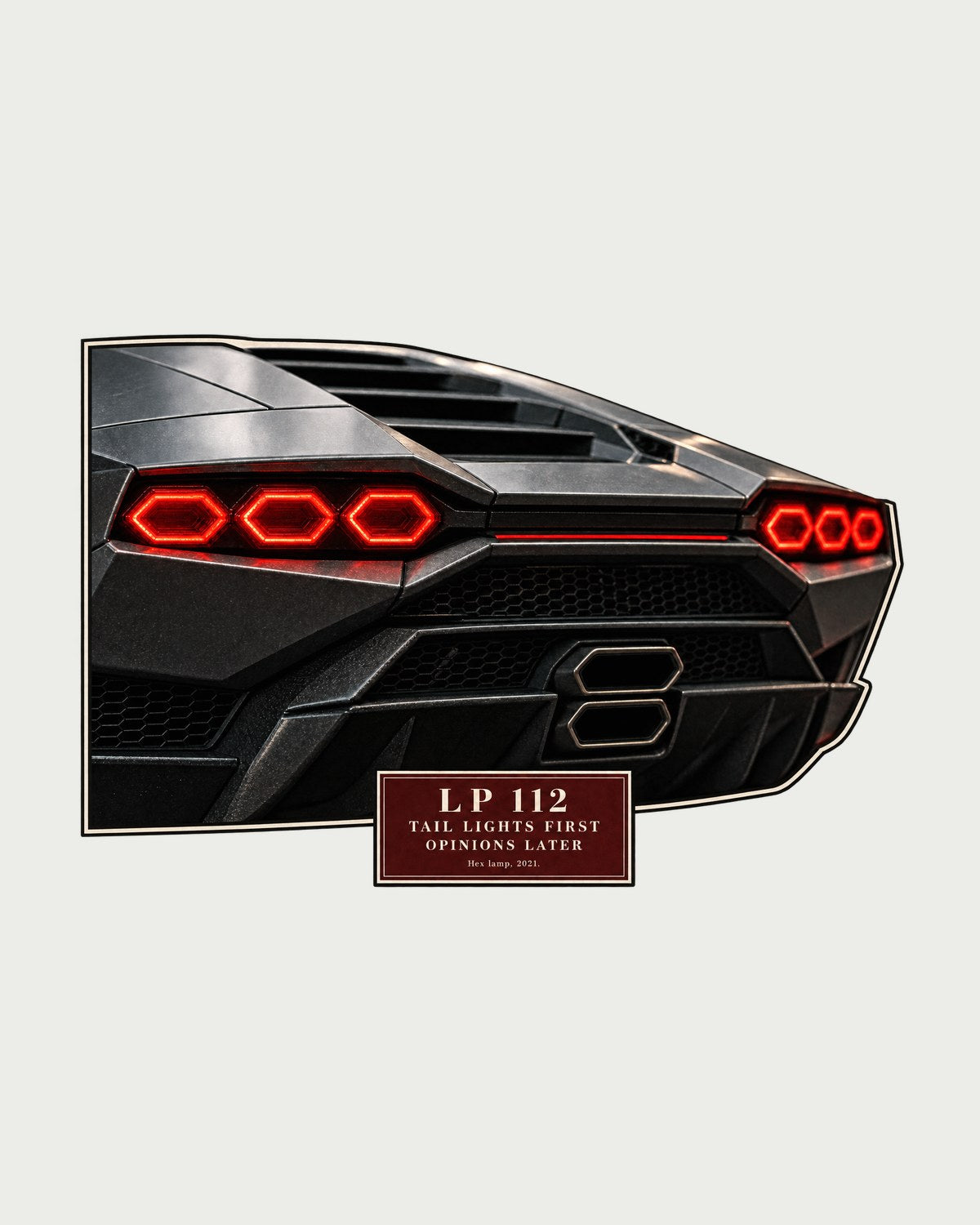 Lamborghini Countach LPI 800-4 Taillight Macro Shirt design only
