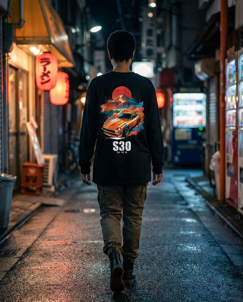 Black Long-Sleeve Tee street