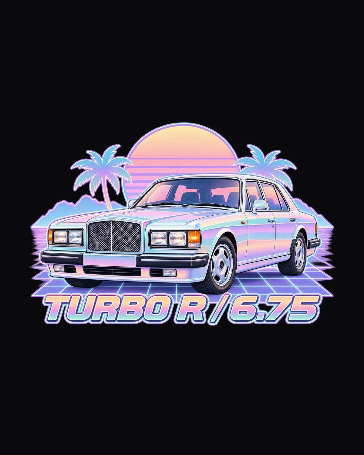 Bentley Turbo R Matrix Grille Vaporwave Shirt, Car Guy Gift design only