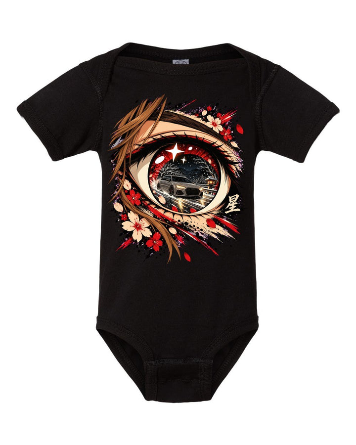 Audi RS6 Avant Anime Girl Baby Onesie Black front