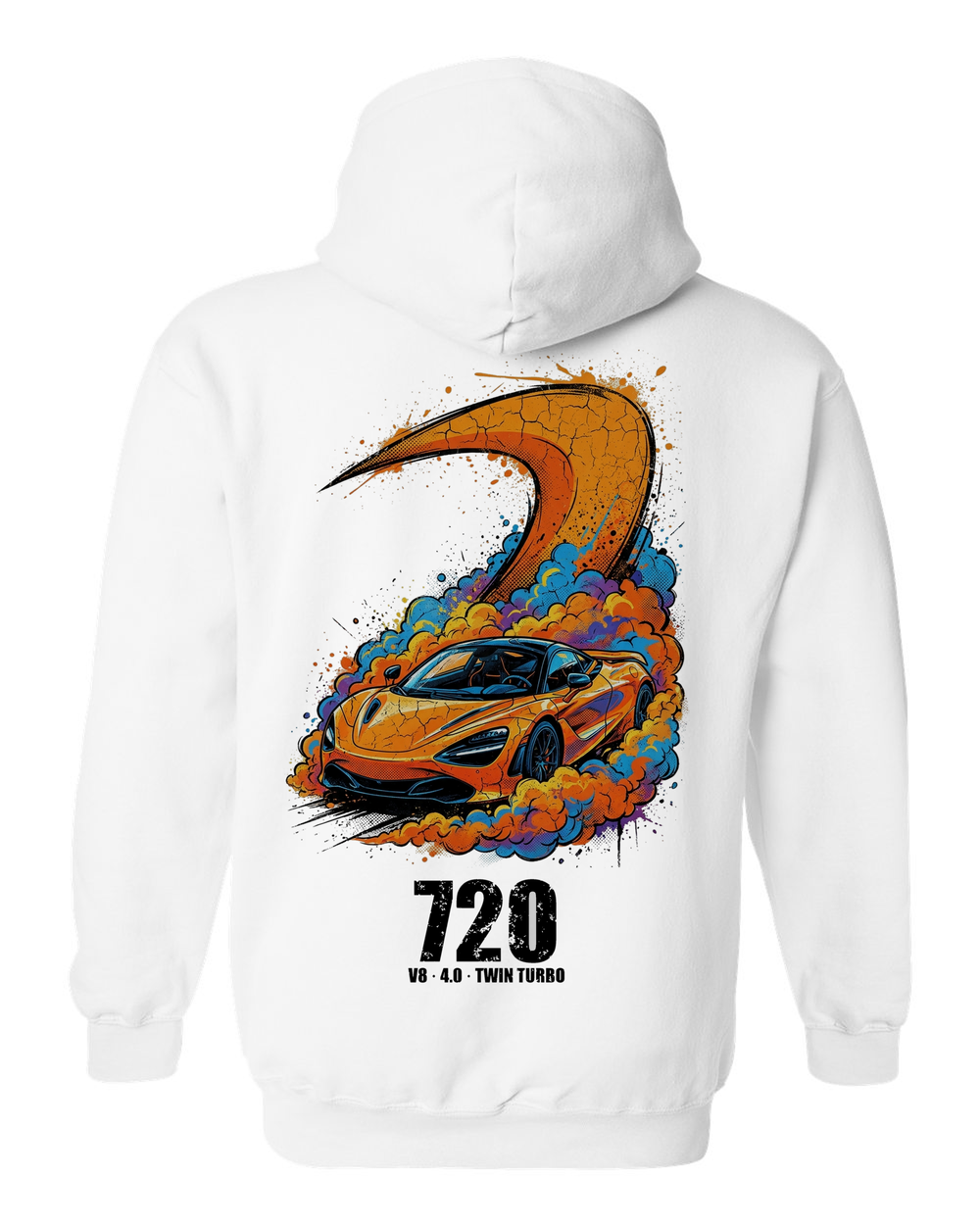 Pull Over Hoodie White back