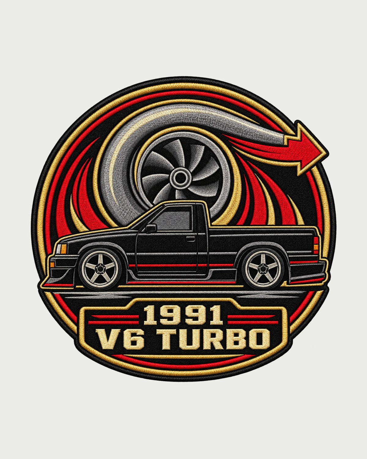 GMC Syclone 1991 V6 Turbo Varsity Round Shirt, Boost Car Tee design only